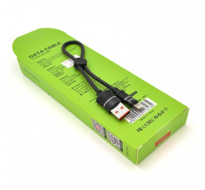 Дата кабель USB 2.0 AM to Lightning 0.25m 5A Black iKAKU (KSC-351-L)