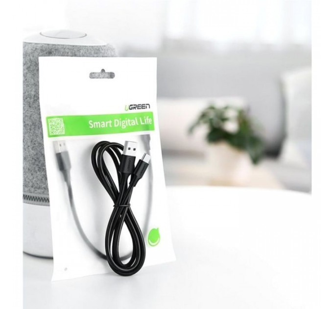 Дата кабель USB 2.0 AM to USB-C 3.0m 3.0A 18W US287 Black Ugreen (60826)