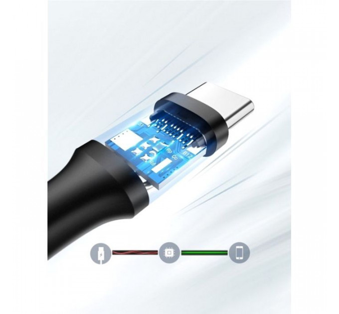 Дата кабель USB 2.0 AM to USB-C 3.0m 3.0A 18W US287 Black Ugreen (60826)
