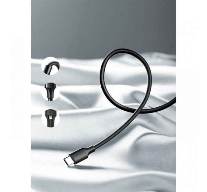 Дата кабель USB 2.0 AM to USB-C 3.0m 3.0A 18W US287 Black Ugreen (60826)