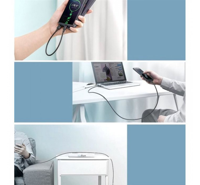 Дата кабель USB 2.0 AM to USB-C 3.0m 3.0A 18W US287 Black Ugreen (60826)