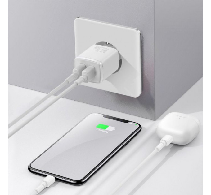 Зарядний пристрій Baseus Compact Charger 2U White (CCXJ010202)