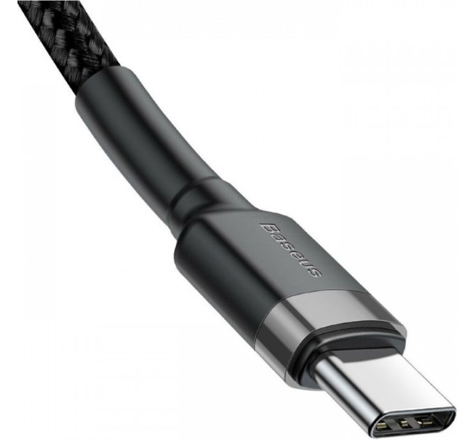 Дата кабель USB-C to USB-C 1.0m 3A 60W Cafule Black Baseus (CATKLF-GG1)