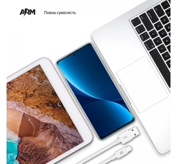 Дата кабель USB 2.0 AM to USB-C 1.2m AMD718L white Armorstandart (ARM64298)