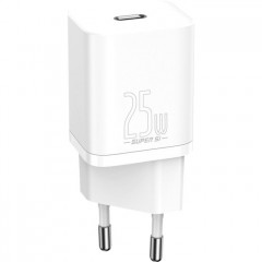 Зарядний пристрій Baseus 1xUSB 25W (USB-C) + Cable Type-C white (TZCCSUP-L02)