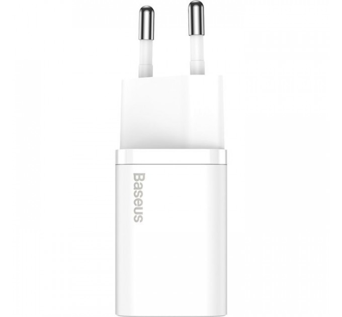 Зарядний пристрій Baseus 1xUSB 25W (USB-C) + Cable Type-C white (TZCCSUP-L02)