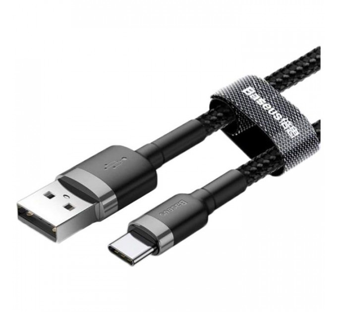 Дата кабеля USB 2.0 AM to USB-C 2.0m 2A Gray-Black Baseus (CATKLF-CG1)