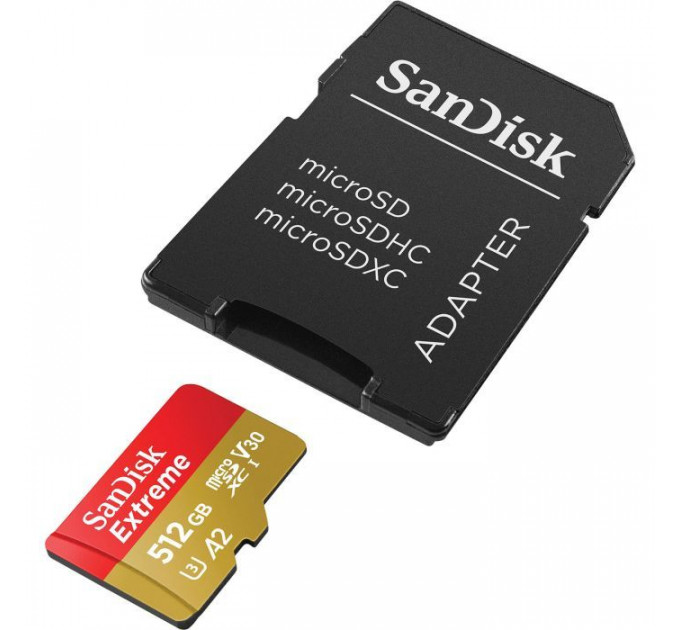 Карта пам/'яті SanDisk 512GB microSD class 10 UHS-I U3 V30 Extreme (SDSQXAV-512G-GN6MA)