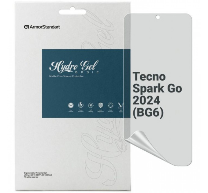 Плівка захисна Armorstandart Matte Tecno Spark Go 2024 (BG6) (ARM73607)