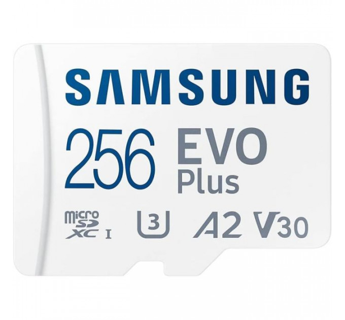 Карта пам/'яті Samsung microSDXC 256GB C10 UHS-I R130MB\/s Evo Plus + SD (MB-MC256KA\/EU)