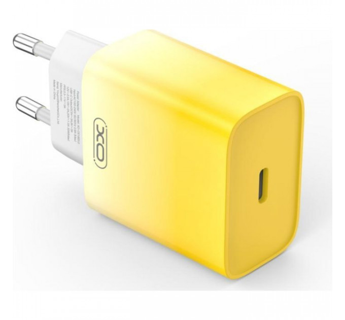 Зарядний пристрій XO CE18 PD30W USB-C Yellow (XO-CE18-YEL)