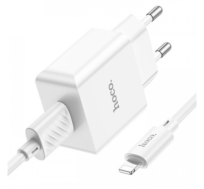 Зарядний пристрій HOCO C106A charger set(iP) White (6931474783899)