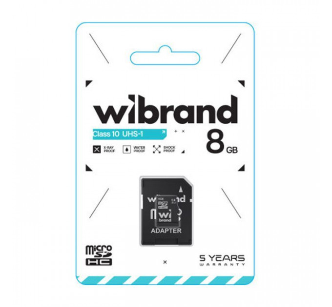 Карта памяти Wibrand 8GB microSD class 10 (WICDHC10\/8GB-A)