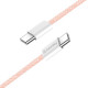 Дата кабеля USB-C to USB-C 1.0m 60W 3.0А pink ColorWay (CW-CBPDCC061-P)