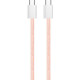 Дата кабеля USB-C to USB-C 1.0m 60W 3.0А pink ColorWay (CW-CBPDCC061-P)