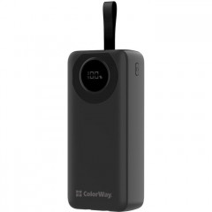 Батарея універсальна ColorWay 30 000 mAh EnergyPlus PD\/18W, QC3.0\/22.5W, Black (CW-PB300LPB4BK-PDD)
