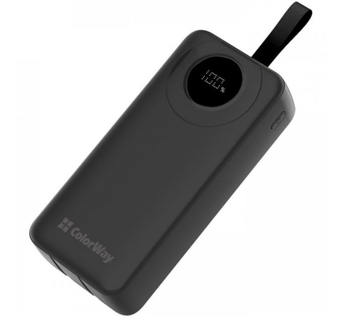 Батарея універсальна ColorWay 30 000 mAh EnergyPlus PD\/18W, QC3.0\/22.5W, Black (CW-PB300LPB4BK-PDD)