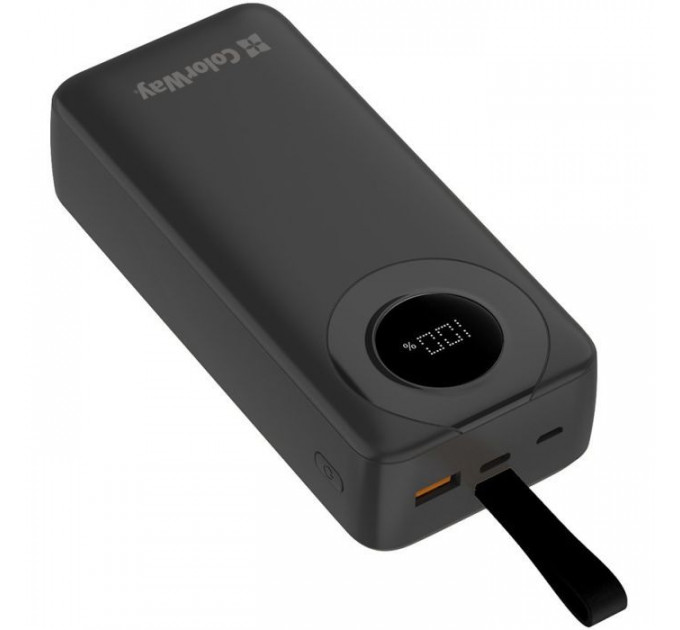Батарея універсальна ColorWay 30 000 mAh EnergyPlus PD\/18W, QC3.0\/22.5W, Black (CW-PB300LPB4BK-PDD)