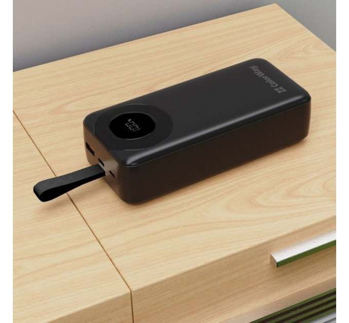 Батарея універсальна ColorWay 30 000 mAh EnergyPlus PD\/18W, QC3.0\/22.5W, Black (CW-PB300LPB4BK-PDD)