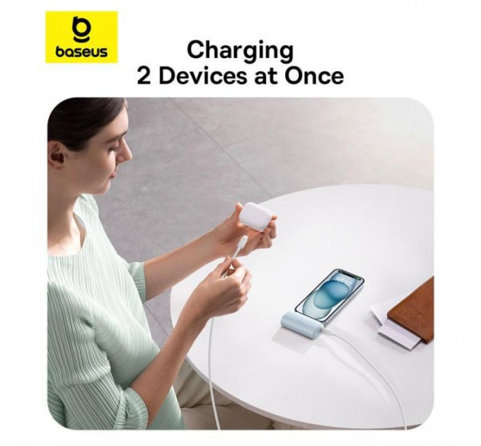 Батарея універсальна Baseus Compact 4900mAh 20W Type-C, White (PPWC05T) (P10068302212-00)