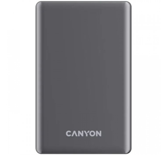 Батарея универсальная Canyon 5000mAh OnPower 505 slim Magsafe PD/20W Dark Grey (CNS-CPB505DG) Батарея универсальная Canyon 5000mAh OnPower 505 slim Magsafe PD/20W Dark Grey (CNS-CPB505DG)