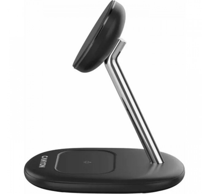 Зарядное устройство Canyon Wireless Charger WCS-205 15W Qi2 2in1 Black (CNS-WCS205B)