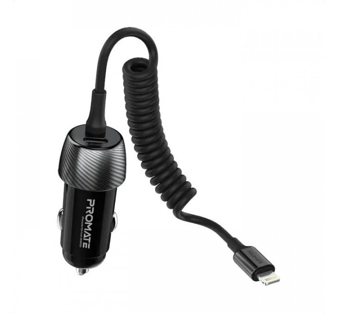 Зарядний пристрій Promate 33W USB-C port + Lightning cable (powerdrive-33pdi.black)