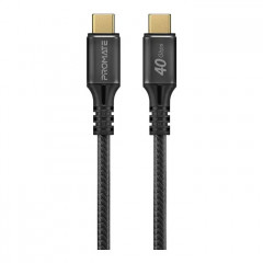 Дата кабель USB-C to USB-C 1.0m Promate (powerbolt240-1m.black)
