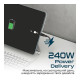 Дата кабель USB-C to USB-C 1.0m Promate (powerbolt240-1m.black)