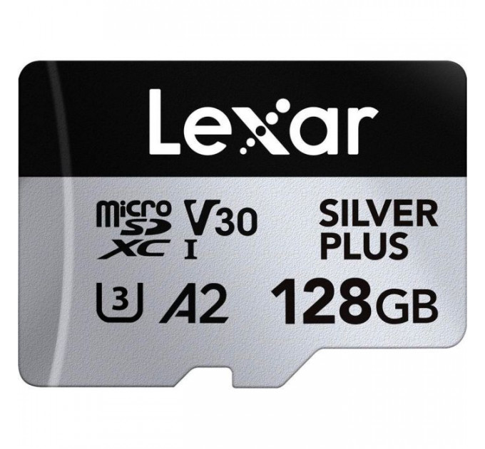 Карта пам/'яті Lexar 128GB microSDXC class 10 UHS-I U3 V30 A2 Professional Silver (LMSSIPL128G-BNANG) Карта пам/'яті Lexar 128GB microSDXC class 10 UHS-I U3 V30 A2 Professional Silver (LMSSIPL128G-BNANG)
