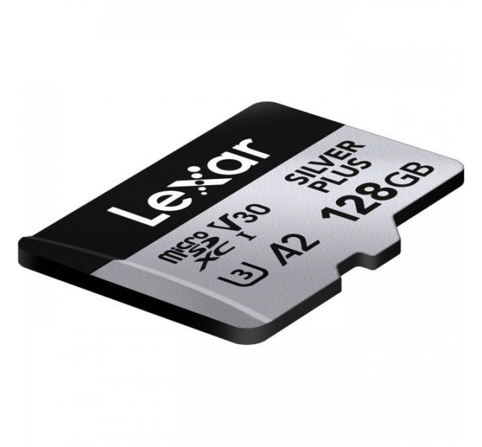 Карта пам/'яті Lexar 128GB microSDXC class 10 UHS-I U3 V30 A2 Professional Silver (LMSSIPL128G-BNANG)