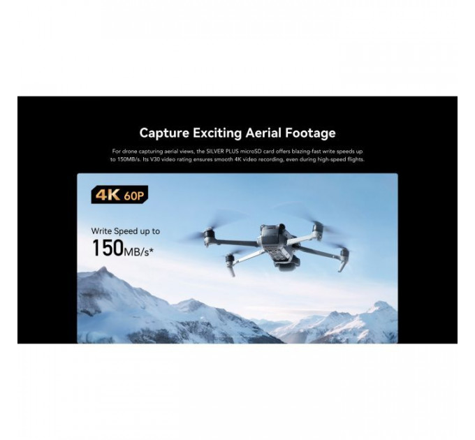 Карта пам/'яті Lexar 128GB microSDXC class 10 UHS-I U3 V30 A2 Professional Silver (LMSSIPL128G-BNANG)