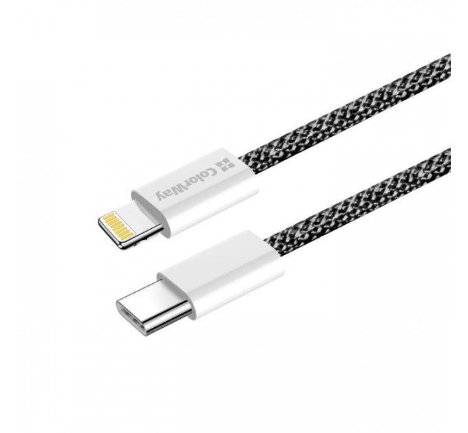 Дата кабель USB-C to Lightning 2.0m 27W PD FC black ColorWay (CW-CBPDCL068-BK)