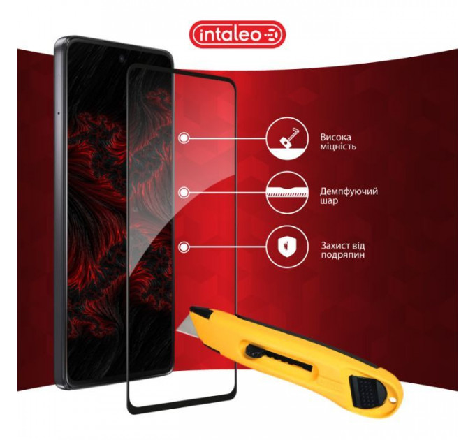 Стекло защитное Intaleo Full Glue Moto G75 Black (1283126607400)