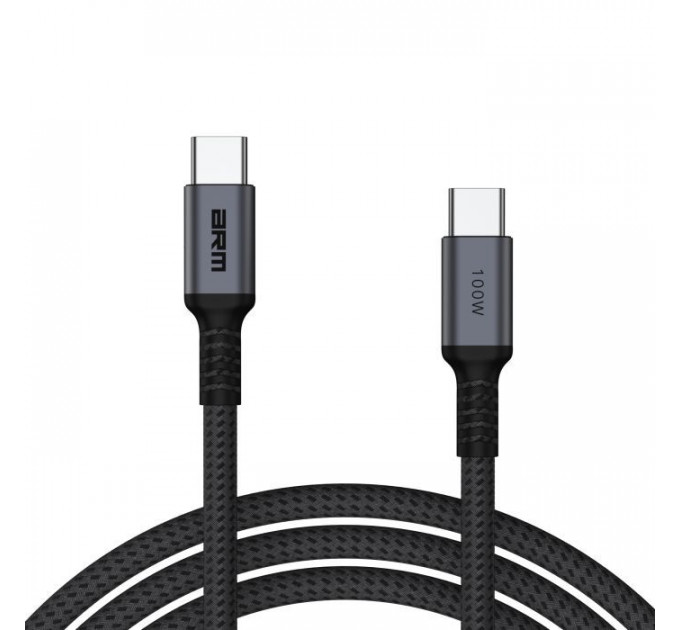 Дата кабель USB-C to USB-C 2.0m PD 100W black-grey Armorstandart (ARM69371)