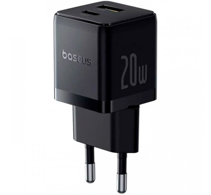 Зарядний пристрій Baseus Palm Fast Charger C+U 20W black (P10111608113-00)