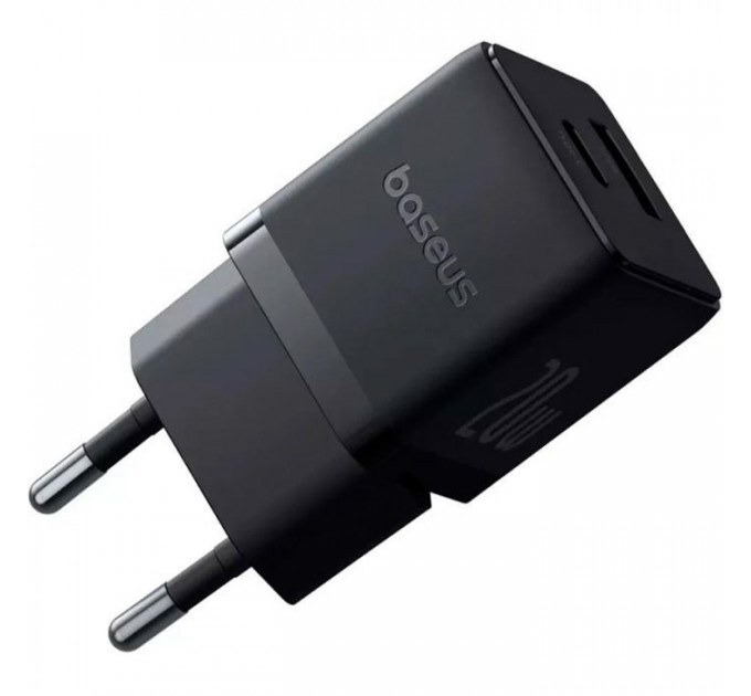 Зарядний пристрій Baseus Palm Fast Charger C+U 20W black (P10111608113-00)