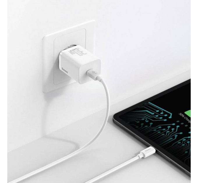 Зарядний пристрій Baseus Super Si quick charger IC 30W white (CCSUP-J02)