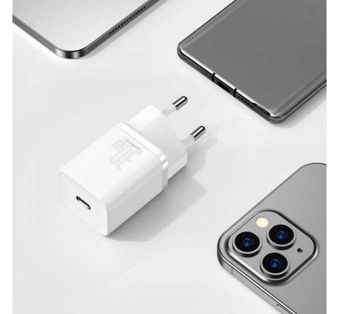 Зарядний пристрій Baseus Super Si quick charger IC 30W white (CCSUP-J02)