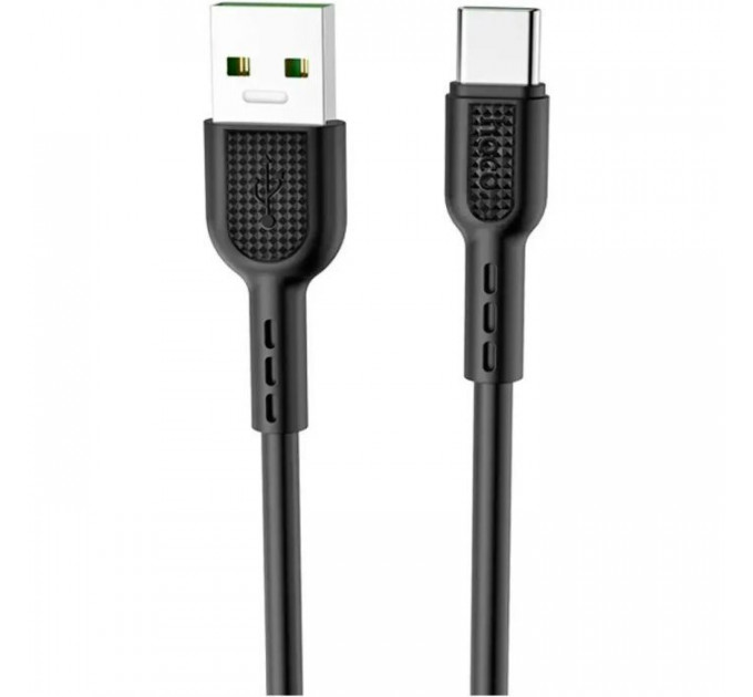 Дата кабель USB-C to USB-C 1.0m 5A Surge charging X33 black HOCO (6931474706119)