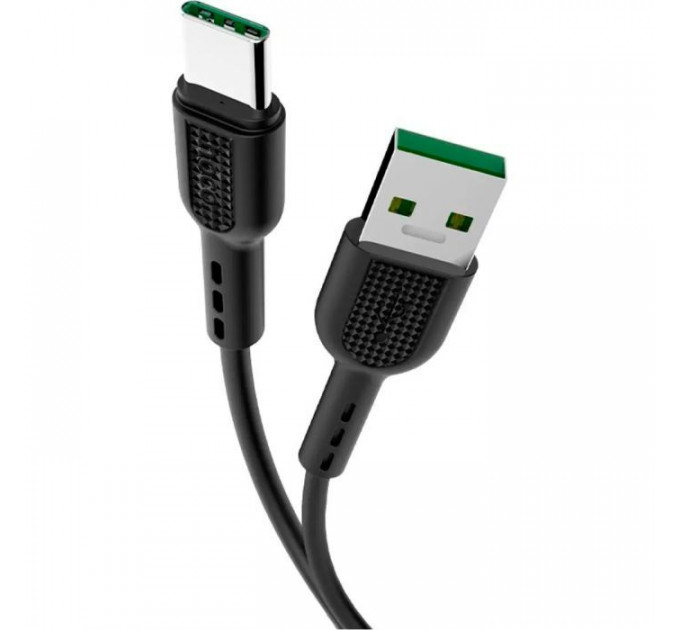 Дата кабель USB-C to USB-C 1.0m 5A Surge charging X33 black HOCO (6931474706119)