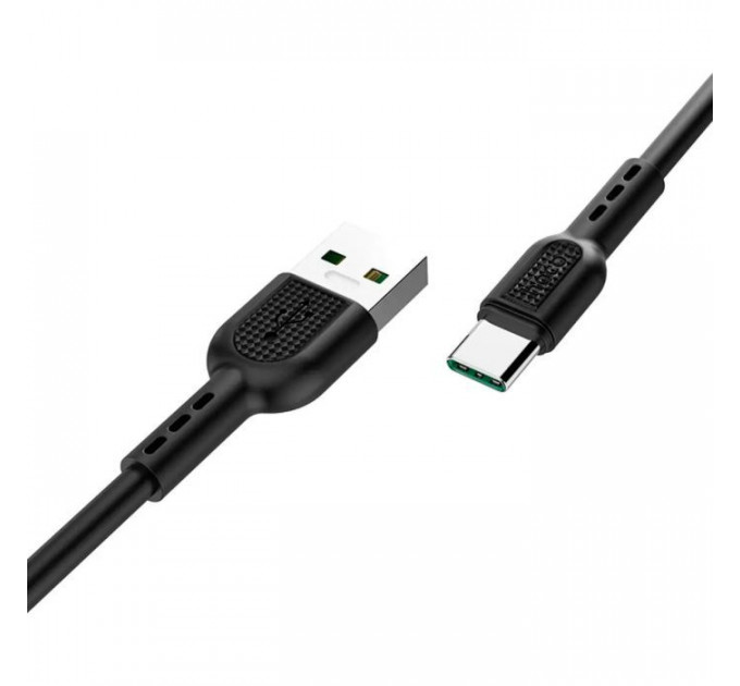 Дата кабель USB-C to USB-C 1.0m 5A Surge charging X33 black HOCO (6931474706119)