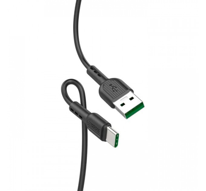 Дата кабель USB-C to USB-C 1.0m 5A Surge charging X33 black HOCO (6931474706119)