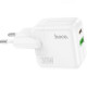 Зарядний пристрій HOCO C111A Lucky 1xUSB-C PD30W + 1xUSB QC3.0 White (6931474790866)