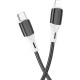 Дата кабель USB-C to Lightning 1.0m 3A 20W silicone BX79 black BOROFONE (6974443384727)