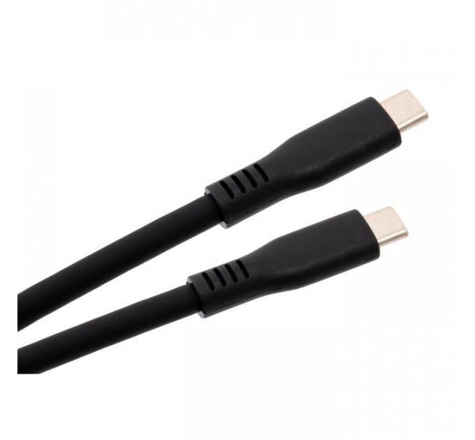 Дата кабель USB-C to USB-C 1.2m UBS3.2 Gen2 10G 100W Chip Silicon Black Vinga (VCPDCCC31012SB)