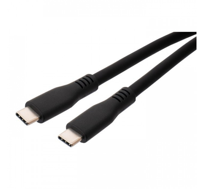 Дата кабель USB-C to USB-C 1.2m UBS3.2 Gen2 10G 100W Chip Silicon Black Vinga (VCPDCCC31012SB)