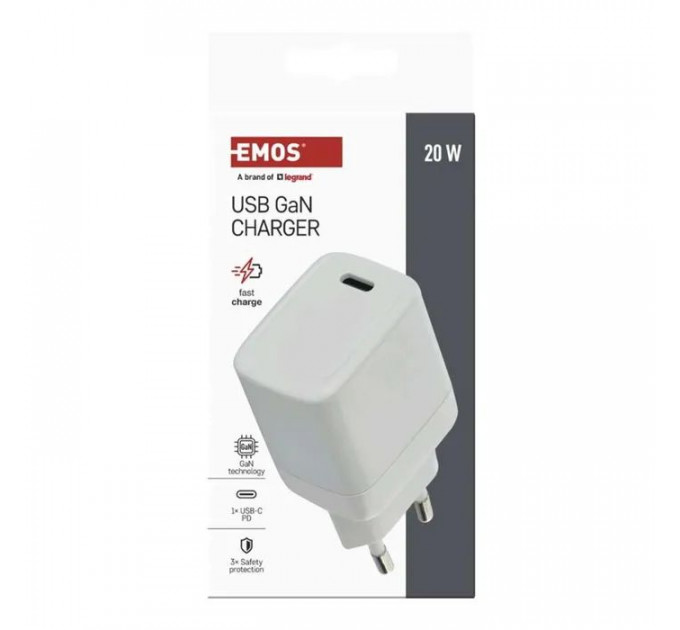 Зарядное устройство для EMOS V01G20 USB-C PD20W GaN (V01G20)
