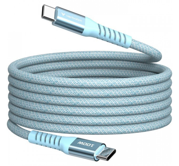 Дата USB-C кабель USB-C 1.2m Magnetic 100W blue Verbatim (31856)