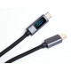 Дата кабеля USB-C to USB-C 2.0m 100W LCD Display Nylon Black Vinga (VYDCCC22100D)